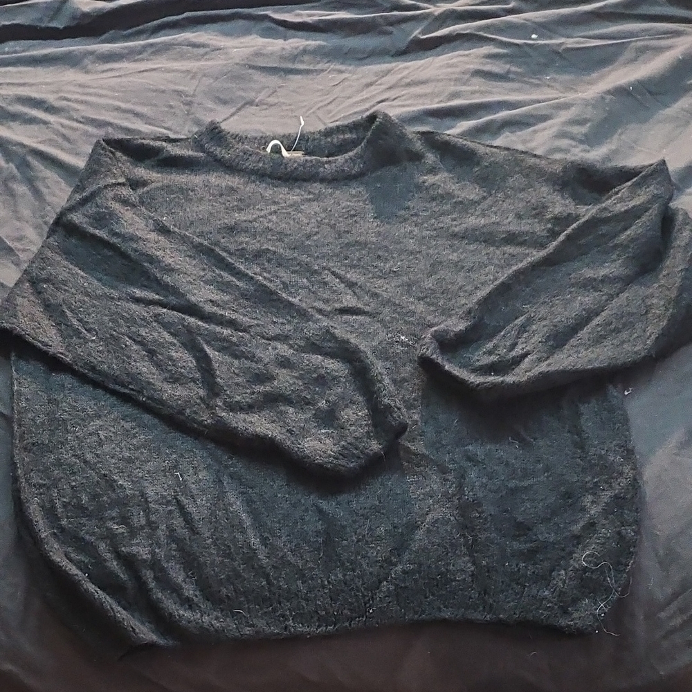 Free People Woman' Charcoal Crewneck Sweater